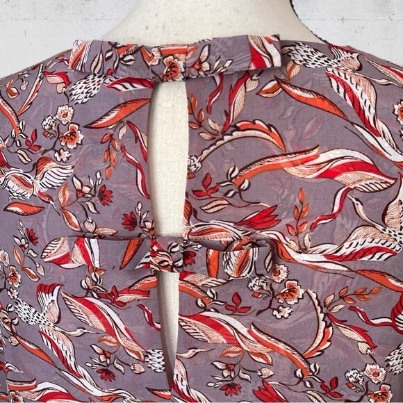 CAbi Good Luck Blouse Oriental Bird Sleeveless Blouse Style 3611 Size L Career - Picture 7 of 12